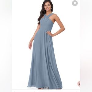 AZAZIE DUSTY BLUE DIXIE DRESS
